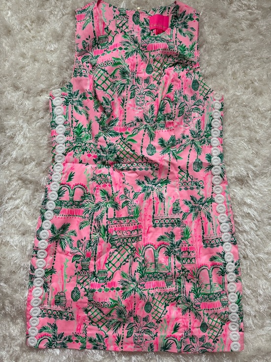 Lilly Pulitzer Dresses & Skirts - Lilly Pulitzer Pink and Green Tropical Print A-Line Sundress
